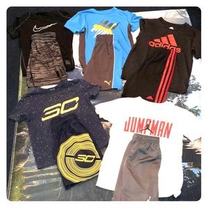 Bundle of Boys Tee/short sets; EUC Size 7 (YSM/SM)